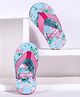 Cute Walk by Babyhug Flip Flops With Back Strap Floral Print - Sky Blue