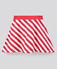 Pine Kids Above Knee Length Biowashed Skirt Stripes Print- Red