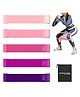 Strauss Exercise Silicone Resistance Bands Set of 5 - Pink