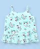 Babyhug Rayon Woven Sleeveless Top with Frill Detailing Floral Print - Green