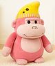 Fiddlerz 35 cm Monkey with Banana Hat Soft Toy Multicolour