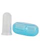Adore Baby Fingerbrush with Safety Storage Case - White Blue
