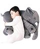DearJoy Elephant Shaped Plush Soft Toy - Grey