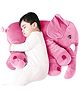 DearJoy Elephant Shaped Plush Soft Toy - Pink
