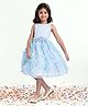 Babyhug Sleeveless Party Wear Gown - Frozen Blue