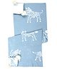 Greendeer Cosy Playful Zebra Blanket -  Blue