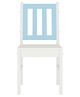 Adona Montana Solid Teak Wood Study Chair - Ivory Sky Blue