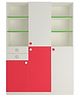 Adona Arcadia Large Kids Wardrobe Cum Bookshelf With 2 Drawers - Pink Green