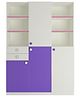 Adona Arcadia Large Kids Wardrobe Cum Bookshelf With 2 Drawers - Purple Pink