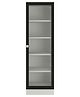 Adona Celestia Bookshelf cum Storage Cabinet with Glass Door - Black