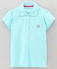 GRO Half Sleeves Top Text Print - Blue