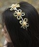 CHOKO Pearl Flower Detailing Hair Band - White & Golden