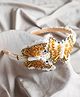 CHOKO Studded Butterfly Detailing Hair Band - White & Golden