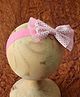 Funkrafts Polka Dot Print Net Bow Headband - Pink
