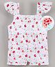 Bloom Up Flutter Sleeves Jumpsuit Floral Print - White