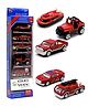 WOW Toys - Delivering Joys of Life Die Cast Free Wheel Mini Fire Engine Rescue Trucks Set Of 5 - Multicolor