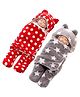 BABYZONE Baby Blanket cum Wrapper Star Print Pack of 2 - Red Grey