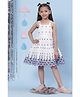 BIBA Sleeveless Flower Embroidery Detailing Dress - White
