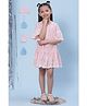 BIBA Half Sleeves Striped Dress - Light Pink