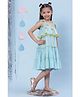 BIBA Sleeveless Embroidery Detailing Dress - Light Blue