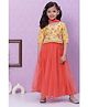 Biba Yellow Orange Cotton Lycra Lehenga Set Combines Top  Flared Skirt And Dupatta