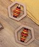 Ariro Neem Wood Hexagon Rattle - Multicolour
