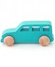 Ariro Free Wheel Ivory Wood Jeep Toy - Blue