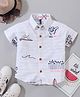 Play by Little Kangaroos Half Sleeves Shirt All Over Printed - White (Print Placement May Vary)
