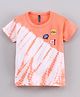 Play by Little Kangaroos Half Sleeves T-Shirt Tie Dye Print - Peach