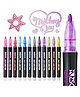 YAMAMA Metallic Double Line Outline Permanent Pen Markers Pack of 12 - Multicolour