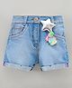 Play by Little Kangaroos Denim Shorts With Star Applique - Light Blue