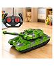 VGRASSP Remote Control Army Battle Tank Toy For Kids With Lights & Sound - Rechargeable 4 Function Military RC Tank Toy  With Manual Rotating Turret - Multicolor 