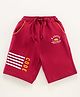 Ojos Bermuda Text Print - Maroon