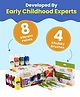 Dabble Finger Painting Fun Pack | 8 Safe, Washable Paints & 4 Chubby Brushes | Non-Toxic Art Gift for Toddlers 2.5+ Years