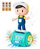 Fiddlerz 360 Degree Rotating Musical Dancing Boy With 5D Light & Musical Sound - Blue (Color May Vary)