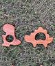 Kidmee Dino Teethers & Kidmee Rattles Combo - Brown