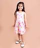 Pspeaches Sleeveless Donuts Print Dress - Pink