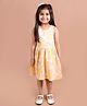 Pspeaches Sleeveless Floral Print Dress - Yellow