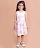 Pspeaches Sleeveless Floral Print Dress - Pink