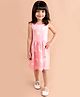 Pspeaches Sleeveless Rainbow Print Dress - Coral Pink