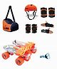 JJ JONEX Super Tenacity Adjustable Skates Combo With Medium Size Helmet - Orange