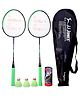 JJ Jonex Buniyad Play Badminton Racket Set With Cover - Black Green