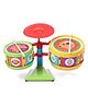 TOYFUN Musical Drum Set Animals Print - ( Color & Print May Vary )