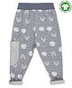 Turtledove London Organic Cotton Reversible Full Length Harem Pant - Sea Blue
