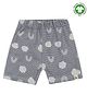 Turtledove London Organic Cotton Knee Length Shorts Rainbow Print - Blue
