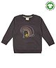 Turtledove London Full Sleeves Organic Cotton Sweatshirt Hello Print - Charcoal