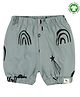 Turtledove London Organic Cotton Knee Length Shorts Star Print - Light Green