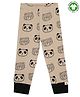 Turtledove London Organic Cotton Full Length Legging Panda Print - Pumice