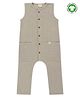 Turtledove London Sleeveless Organic Cotton Dungaree - Beige