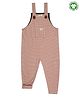 Turtledove London Sleeveless Organic Cotton Striped Dungaree - Pink
